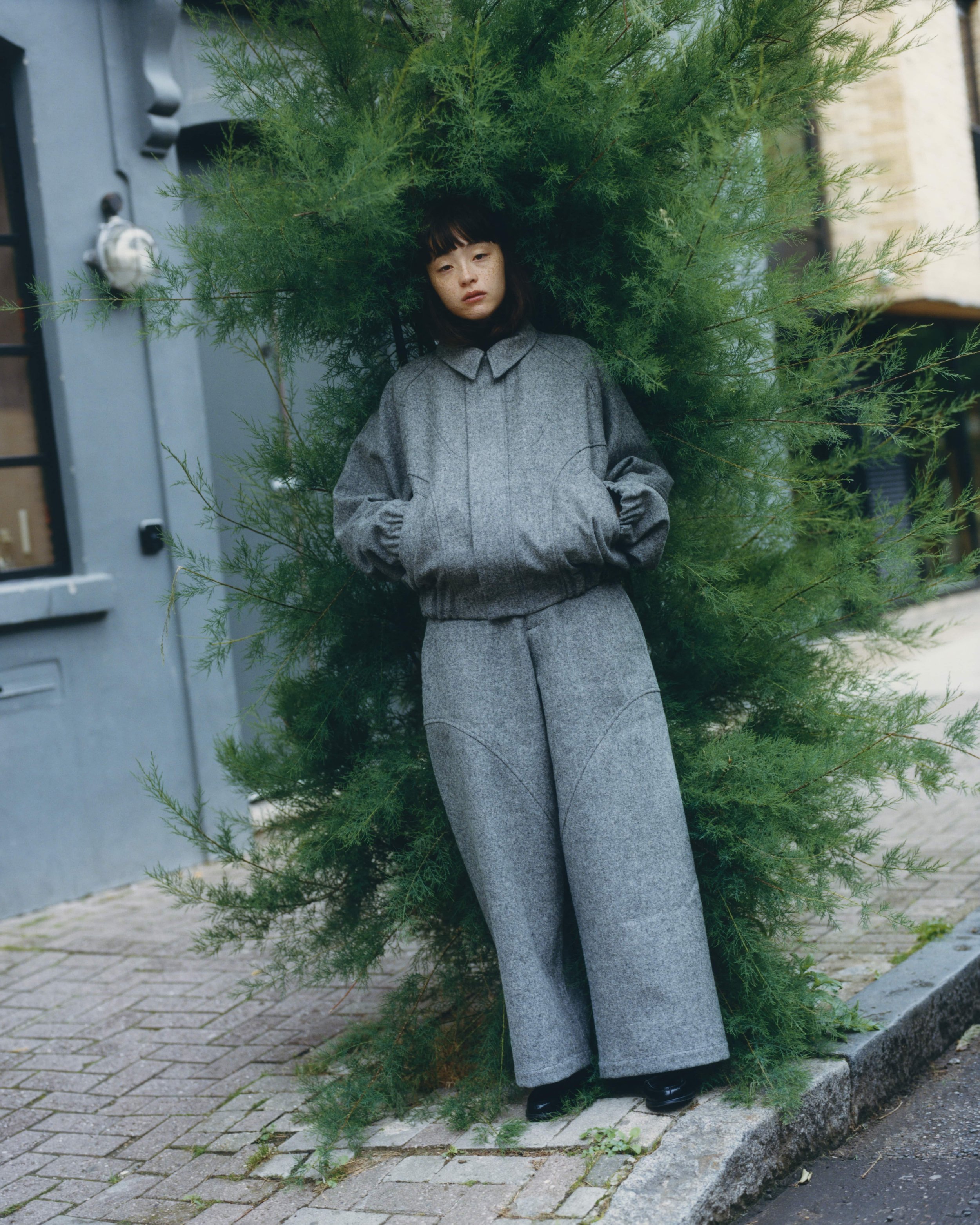 Sage NATION jiji jacket グレー Sage Nation Jiji Jacket - Marl Grey | Garmentory